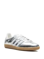 Adidas Samba OG Silver Metallic Cracked Leather - Image 2