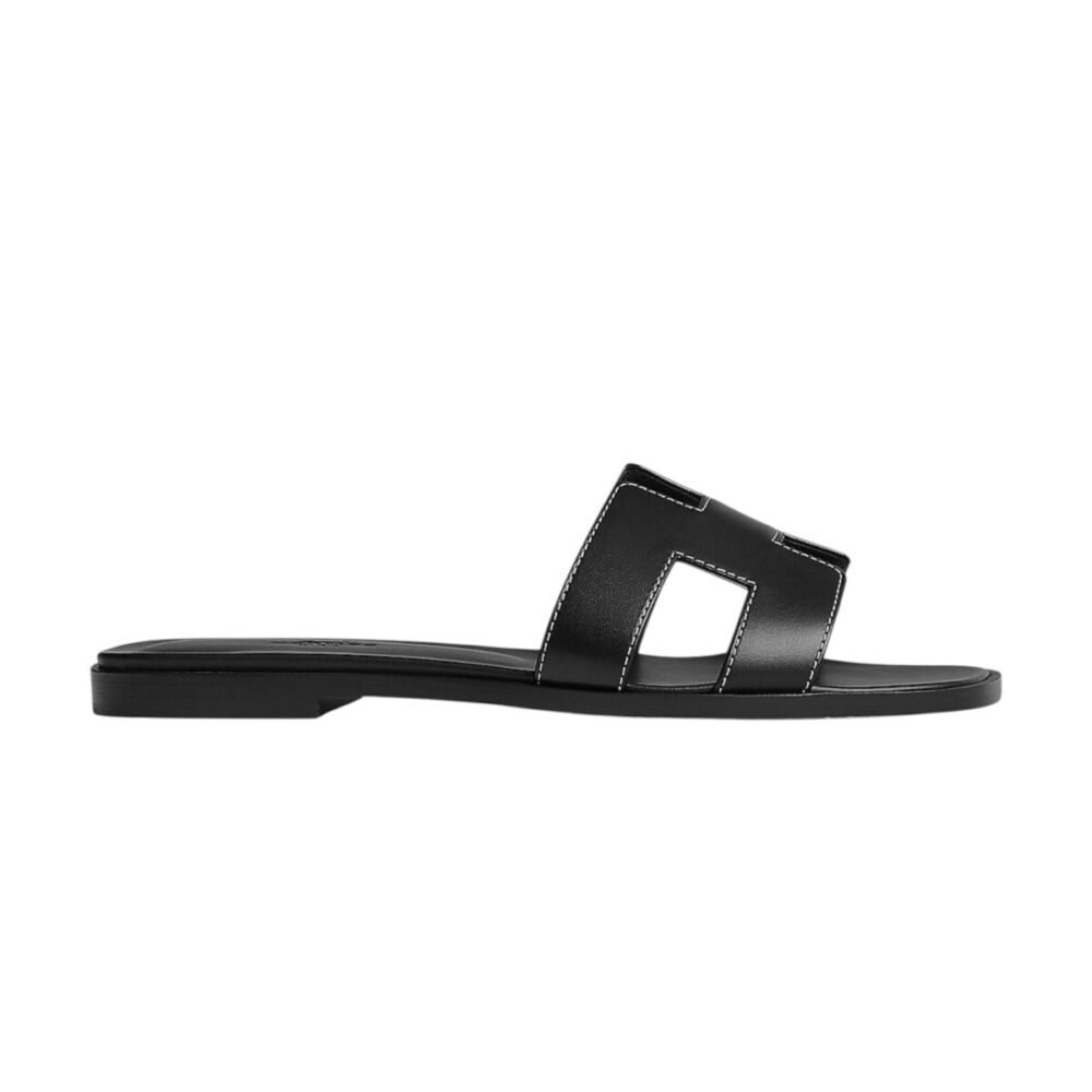 Photoroom_20250516_193501.jpeg Hermes Oran sandal Noir - Image 1