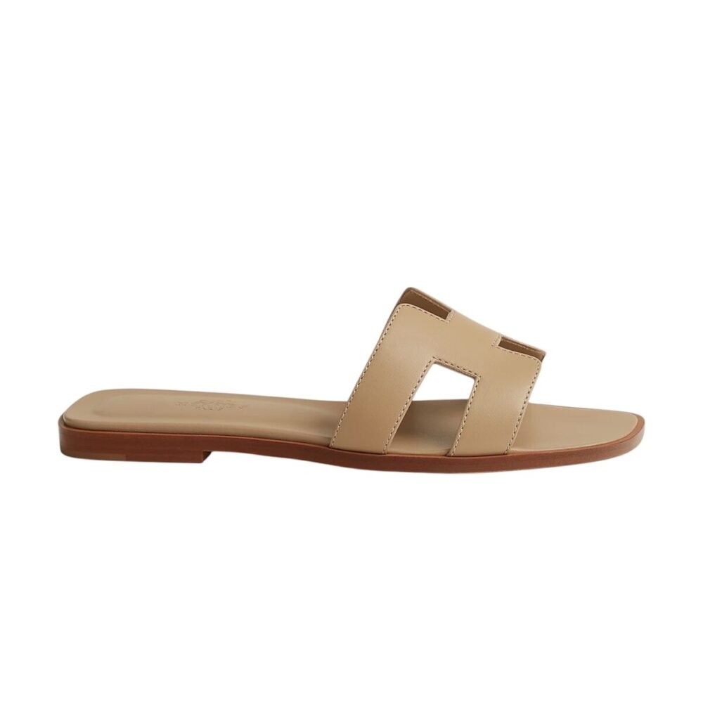Photoroom_20250516_194327.jpeg Hermes Oran sandal Beige Lin - Image 1