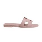 Hermes Oran sandal Rose Cancan