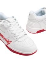 OFF-WHITE Out Of Office "OOO" Low Tops For Walking White Red SS22 - Image 4