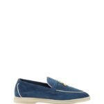 Loro Piana Summer Charms Walk Loafer Suede Ocean Heart