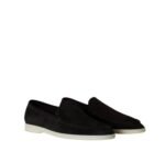 Loro Piana Summer Walk Loafer Suede Black - Image 2