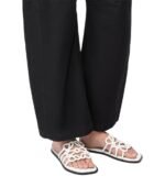 Loewe Petal Anagram slide white in soft calfskin - Image 5