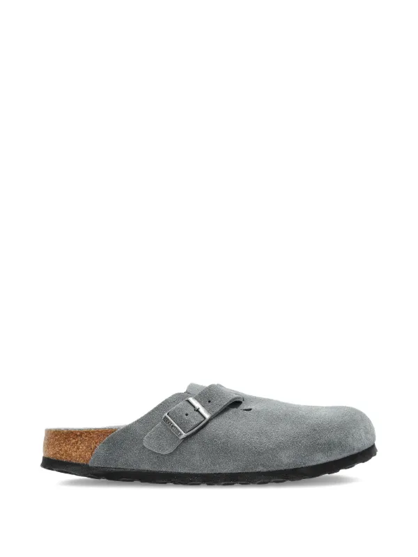 IMG_0840.webp Birkenstock Boston Soft Footbed Suede Dark Grey - Image 1