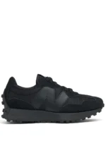 New Balance 327 Black White Tongue Logo
