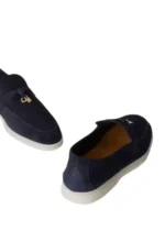 Loro Piana Summer Charms Walk Loafer Suede Ocean Heart - Image 5