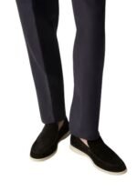 Loro Piana Summer Walk Loafer Suede Black - Image 5